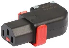 IEC LOCK+ C13 REWIRABLE CONNECTOR, L/R PA130100RBK