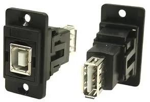 USB ADAPTER, 2.0 TYPE B RCPT-TYPE A RCPT CP30707N