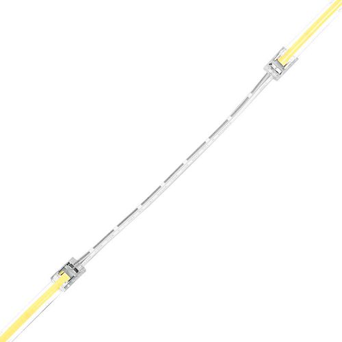 LED strip COB connctor, strip-strip, 10mm, transperent, 15cm wire COB-CON10C