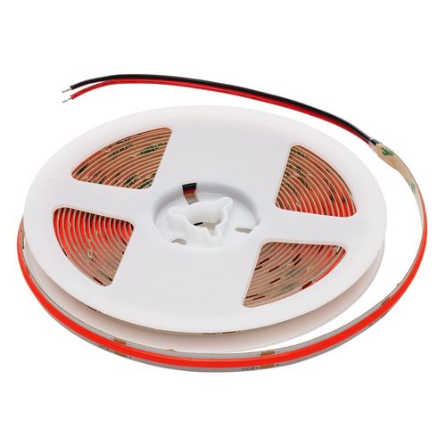 LED strip 12Vdc, 9W/m, COB 480LED/m, red, IP20, 180°, LEMLUX COB-R480-12V