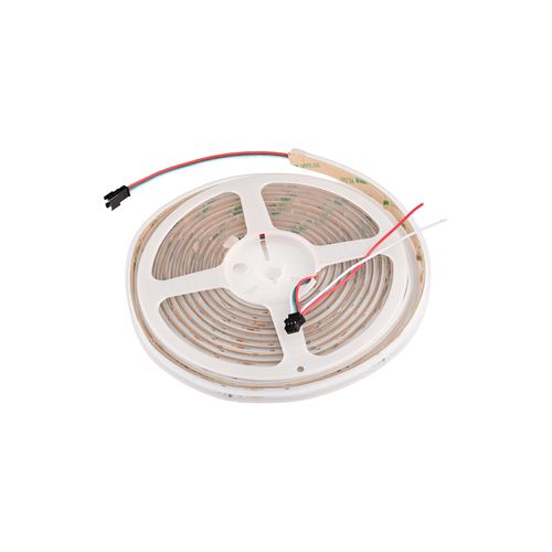 LED juosta, 24Vdc, 10W/m, COB 420LED/m, RGB, IP67, skaitmeninė IC WS2811 10pix/m COB-RGB420-10-IC-WP
