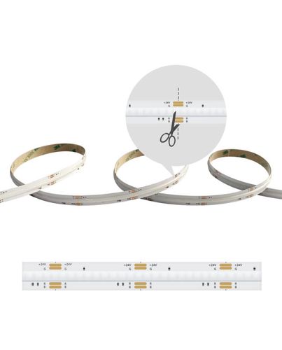 LED strip 24Vdc, 15W/m, COB 480LED/m, RGB, IP20, 180°, LEMLUX COB-RGB480 4772081004494