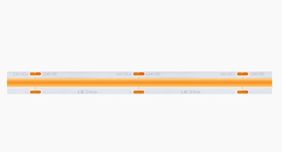 LED juosta 24Vdc, 14W/m, COB 528LED/m, 1400lm, šaltai balta 6500K, IP66, 180°, LED LINE 479891