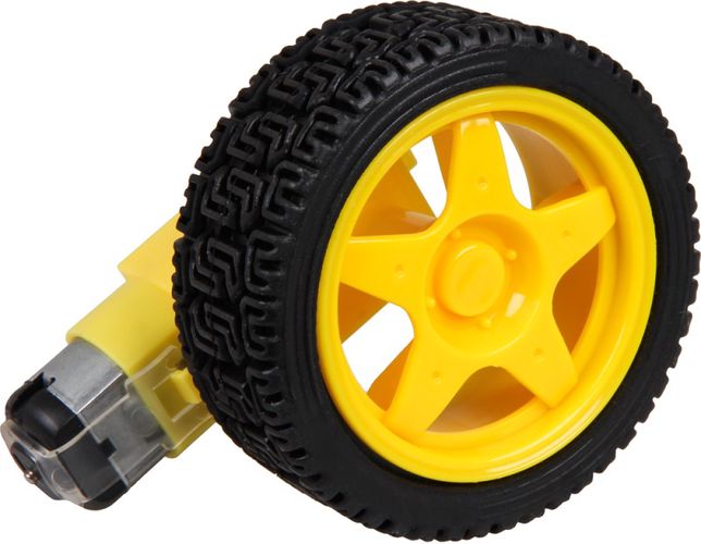 Variklis 5VDC 3-9VDC su pavara ir ratuku JOY-IT COM-Motor01 4250236815503