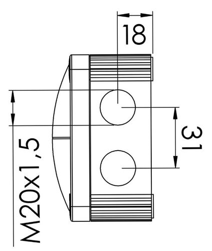 Junction Box 85x85x51mm, for Ø3-12mm Cables, IP66/IP67 COMBI-308-LG
