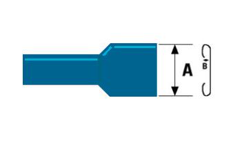 Разъединитель "мама" 2,8 mm, изолированная, синяя, 1,5–2,5 мм² (ST-182) RoHS CO/ST-182/BL20 4772081003657