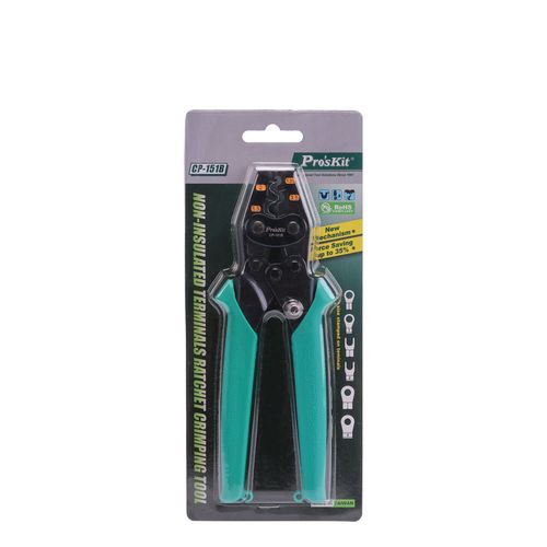 Replės neizoliuotų jungčių užspaudimui (1.5-6mm²) 176mm, CP-151B Pro'sKit CP-151B 4711552155624