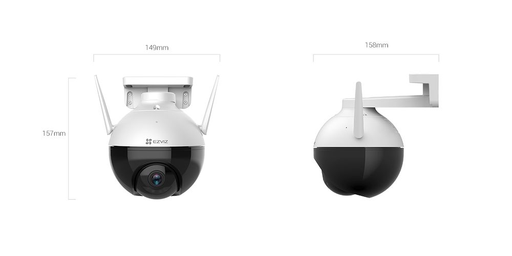 Wi-Fi kamera C8C, 1080p, DOME PT, F4 mm, valdoma, IP65, EZVIZ CS-C8C 6941545603575