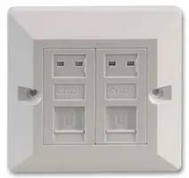 FACEPLATE, CAT5E, 2PORT UT-8702