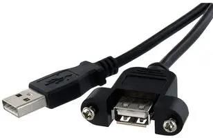 COMP CABLE, 2.0 A PLUG-SKT, 600MM, BLK USBPNLAFAM2