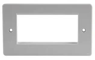 FACEPLATE, 2GANG, 4MOD EURO, OFFICE 008-001-003-62