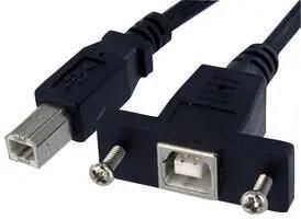 LEAD, PANEL MOUNT USB B FEMALE-B MALE USBPNLBFBM1