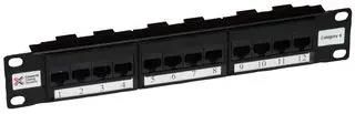 PATCH PANEL, 10IN, 12 WAY, CAT6 009-001-009-08