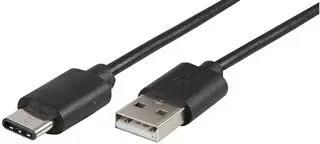 LEAD, USB2.0 A MALE-TYPE C, 3M BLACK PSG91200