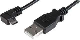 LEAD, USB2.0 A- RIGHT ANGLE MICRO B, 1M USBAUB1MRA