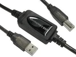 LEAD, USB2.0 A-B MALE, 15M ACTIVE USB2-PREXT15M