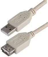 LEAD,USB2.0 A MALE - A FEMALE, GREY 2M PSG91435