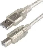 LEAD, USB2.0 A MALE-B MALE, CLEAR 5M PSG91439