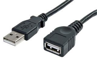 LEAD, USB 2.0 EXTENSION A-A, M/F, 3FT USBEXTAA3BK