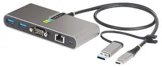 USB HUB W/ETHERNET, BUS POWERED, 2 PORT 5G2A1SGBB-USB-C-HUB