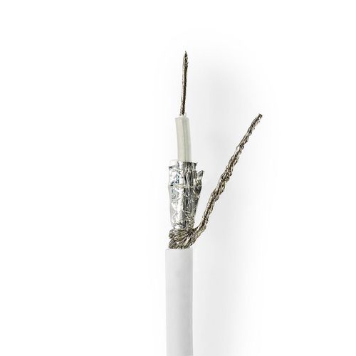 Coax Cable On Reel | RG58C/U | 50 Ohm | Double Shielded | ECA | 25.0 m | Coax | PVC | White | Gift Box CSBG4025WT250 5412810306527