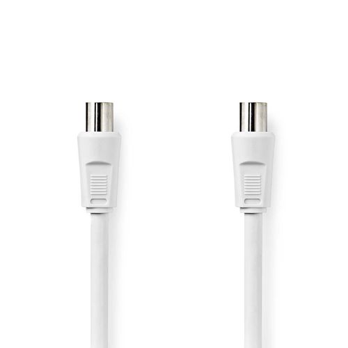 Coax Cable | IEC (Coax) Male | IEC (Coax) Male | Nickel Plated | 90 dB | 75 Ohm | Double Shielded | 10.0 m | Round | PVC | White | Envelope CSGP40200WT100