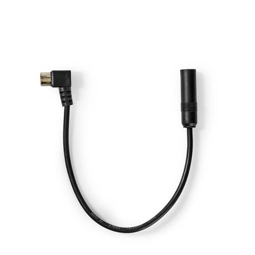 Car Antenna Cable | IEC (Coax) Male | Car Antenna Socket | Nickel Plated | 0.30 m | Round | PVC | Black | Polybag CSVC41980BK025 5412810298488