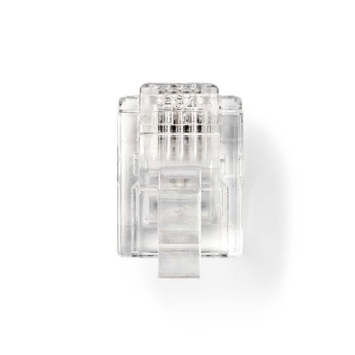 Telecom Connector | Connector type: RJ11 | Straight | Plating: Gold Plated | PVC | Transparent CTGB90923TP 5412810427901