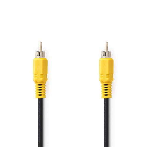 Composite Video Cable | RCA Male | RCA Male | Nickel Plated | 480p | 10.0 m | Round | PVC | Black | Label CVGL24100BK100 5412810426560