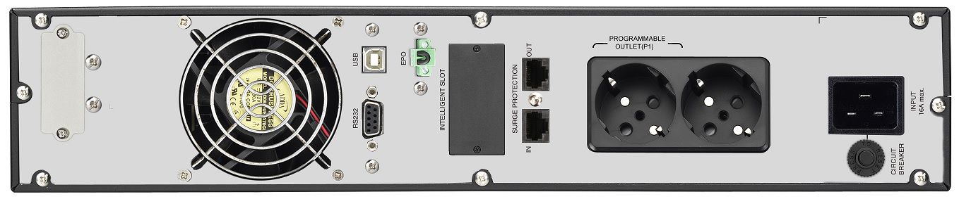 Nepertraukiamo maitinimo šaltinis Custos 9X+ 2000VA 1800W, Online, Rack/Tower, FSP PPF18A1900