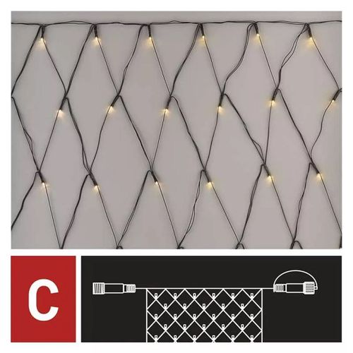 LED decorative garland NET,  30Vdc, 2x1.5m, 160 x LED, warm white, without power supply, EMOS D1DW01 8592920094723