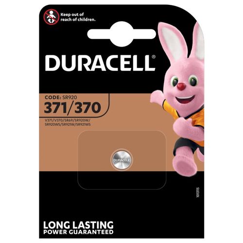 Батарейка оксид серебра 371 (SR69, V371, SR920SW) 1,55В 40mAh Duracell D371 5000394067820