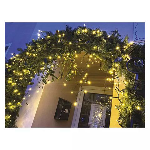 LED garland/curtain, 230Vac, 10 × 0.65m, 600 x LED, warm white, controller, EMOS D4CW03 8592920095461