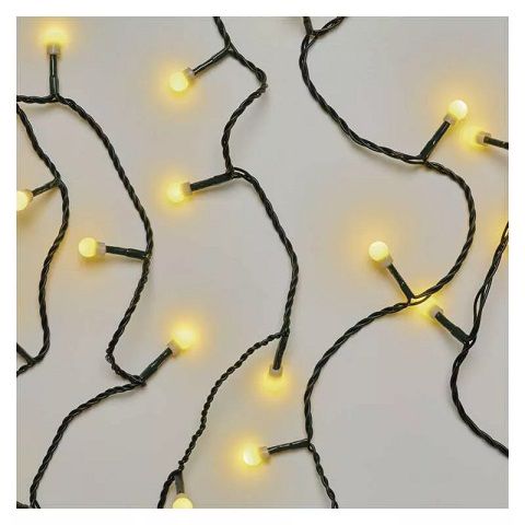 LED garland SMALL BALLS, 230Vac, 20m, 200 x LED, warm white, timer, EMOS D5AW03 8592920096017