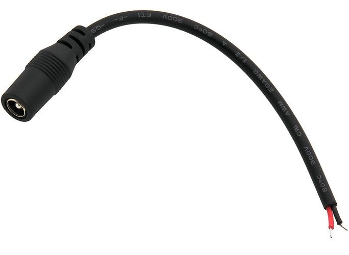 Power cable 15cm with DC 5.5/2.1mm jack DC-F2.1/5.5/15 5900804087502