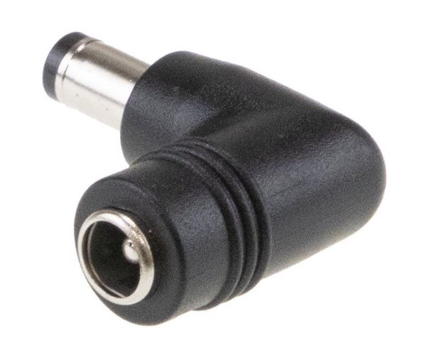 Changeable DC Plug from 2.1x5.5x11mm to 2.5x5.5x11mm, angled DC PLUG-P1J-P1MR