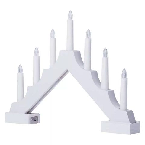 Christmas decoration "CANDLES" 2xAA, 29cm, 7 x LED, warm white, white, timer, EMOS DCAW12 8592920098431