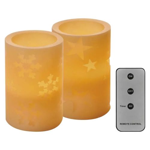 LED decoration – 2× wax candle, 12.5 cm, 2× AA, controller, timer DCCV14 8592920099032