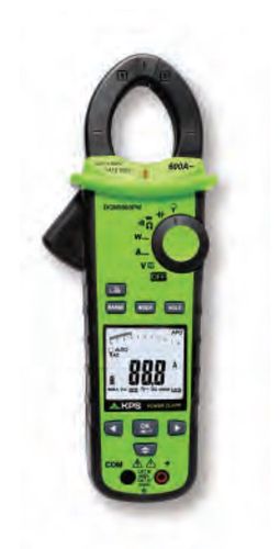 Srovės matavimo replės, D33mm, TRMS, NCV, 600A AC, 1000V AC/DC, 600kW, PF -1~1, 10kHz, 100kOm, 4uF, 10000 LCD, KPS DCM5000PW 8435394886299