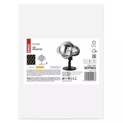LED decorative projector "STARS", 230Vac, warm/cool white, EMOS DCPN01 8592920094273