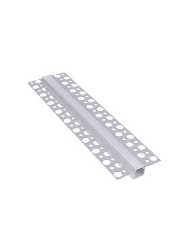 Profilis aliuminis anoduotas LED juostoms, su matiniu dangteliu, įleidžiamas, priglaistomas, DEOLINE P, 2m DEOLINE-P-OP-2M-S 5900652149896