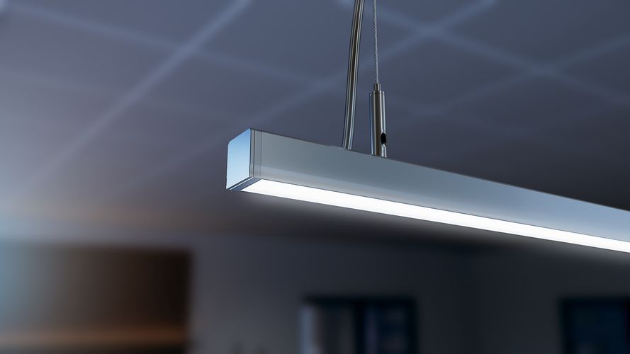 Profilis aliuminis anoduotas LED juostoms paviršinis, platus, gilus, DILEDA, 1m LUMINES PROF-DILEDA-1Ms 5902973362459