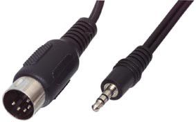 Cable 5pin DIN plug -> 3.5mm stereo plug, 1.5m DIN5M-3.5SM 4012386012238