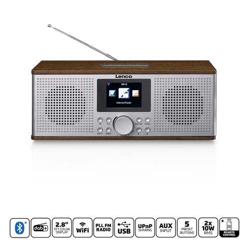 Smart Internet radio, with DAB+ / FM and Bluetooth® Wood DIR-170WA