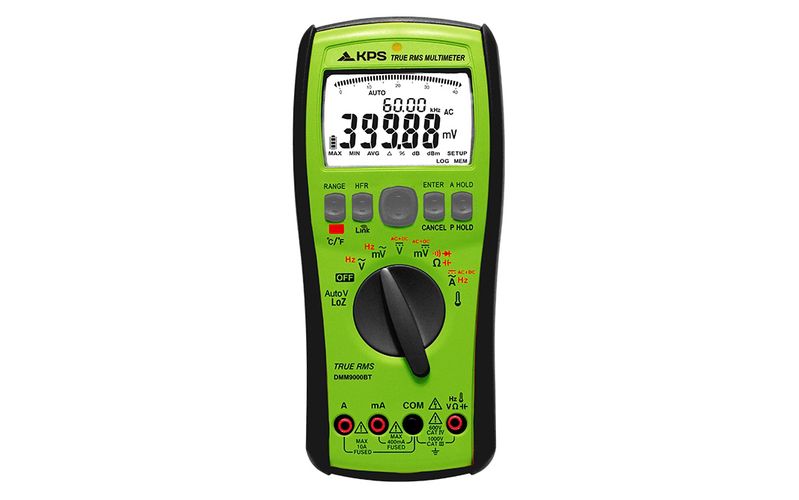 High precision True-RMS Logging Multimeter, HVAC, TRMS, 1000V AC/DC, 10A AC/DC, 100kHz, 40MOm, -40-1200C, 40000 LCD, BT, KPS DMM9000BT 8435394784731
