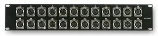 RACK PANEL, LOADED, 24 XLR SOCKET PLS00025