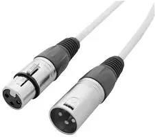 DMX CABLE, 3PIN, WHITE OUTER, 2M CABL206