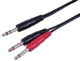 LEAD, 6.35 ST JACK - 2X MN JACK, 1.5M PLS00782
