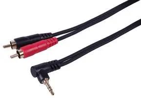 LEAD, 3.5 90DG ST JACK - 2X RCA, 1M PLS00818