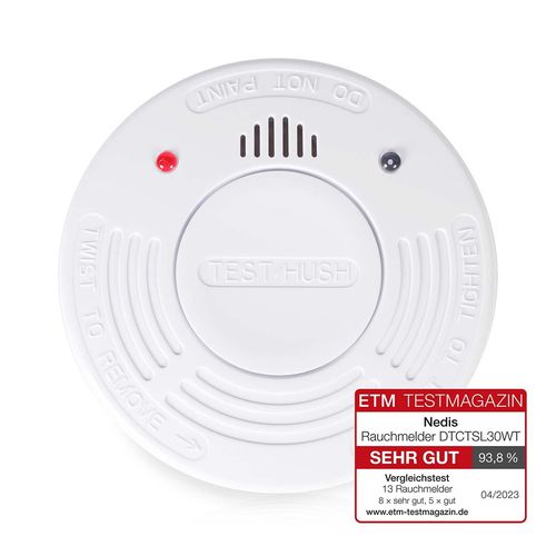 Smoke Alarm | Battery Powered | Battery life up to: 10 year | EN 14604 | With pause button | With test button | 85 dB | ABS | White DTCTSL30WT 5412810269204